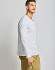 Easy Mondays LS Henley Slub White-Men's T-Shirts-Brooklyn-Vancouver-Yaletown-Canada