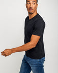 Easy Mondays T Shirt V Neck Black-Men's T-Shirts-Brooklyn-Vancouver-Yaletown-Canada