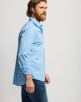 Easy Mondays Poplin Shirt Washed Blue SS24-Men's Shirts-Brooklyn-Vancouver-Yaletown-Canada