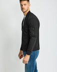 Easy Mondays Jacket Terry Bomber Black-Men's Jackets-Brooklyn-Vancouver-Yaletown-Canada