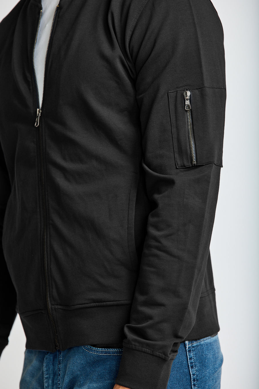 Easy Mondays Jacket Terry Bomber Black-Men&#39;s Jackets-Brooklyn-Vancouver-Yaletown-Canada