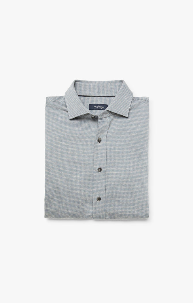 34 Heritage Shirt Structured Shirt Light Grey-Men&#39;s Shirts-Brooklyn-Vancouver-Yaletown-Canada