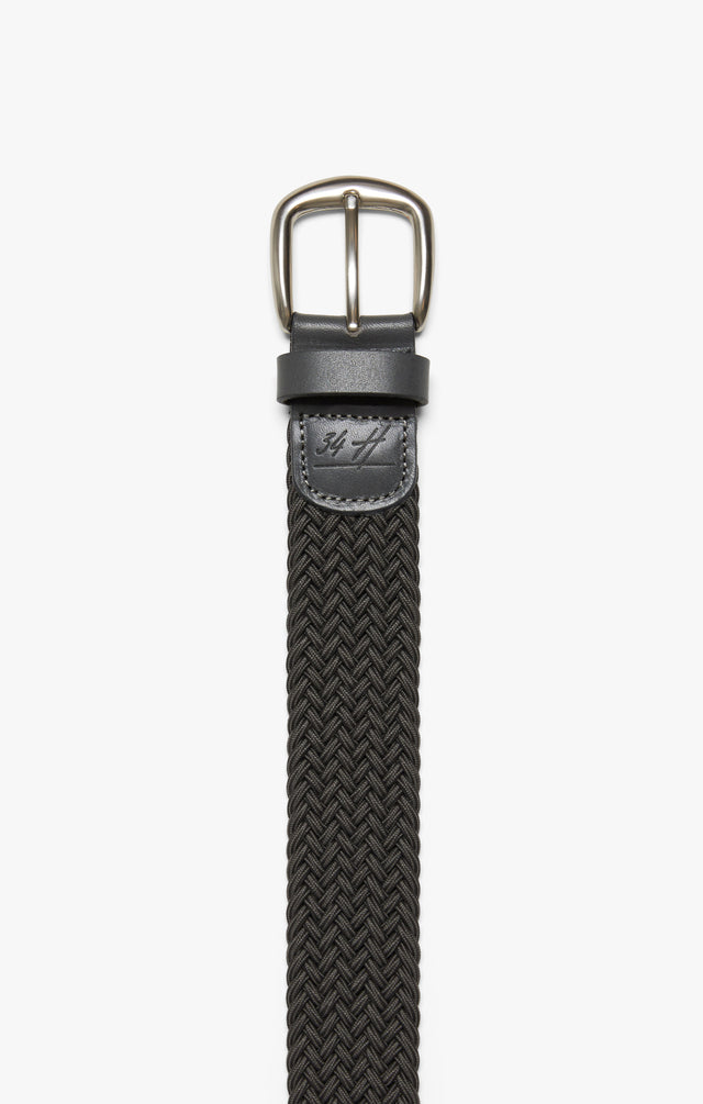 34 Heritage Elastic Belt Grey SS24-Men's Belts-Brooklyn-Vancouver-Yaletown-Canada