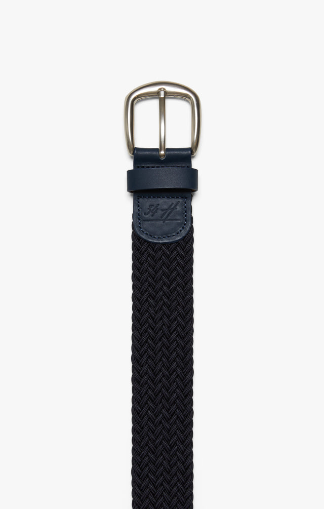 34 Heritage Elastic Belt Navy Blue SS24-Men's Belts-Brooklyn-Vancouver-Yaletown-Canada