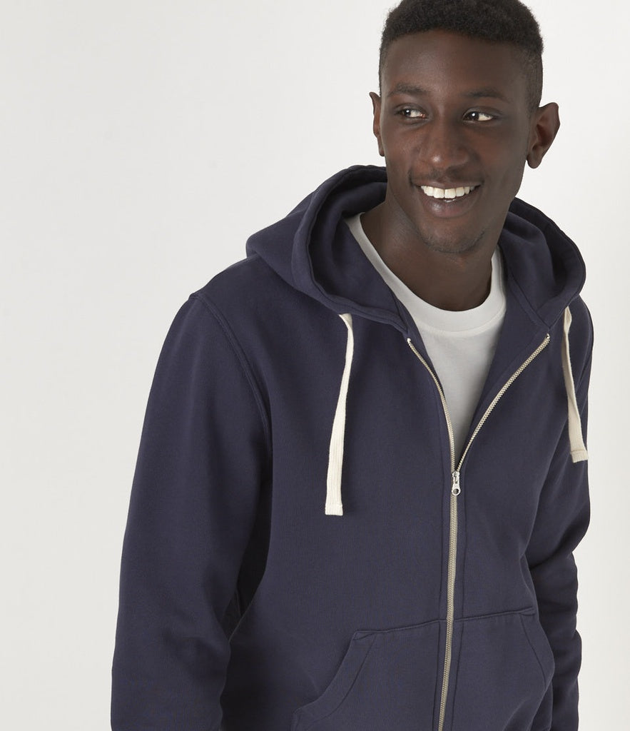 Merz Hooded Zip Jacket 13 Oz Relaxed Fit Denim Blue-Men&#39;s Sweatshirts-Brooklyn-Vancouver-Yaletown-Canada