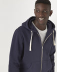 Merz Hooded Zip Jacket 13 Oz Relaxed Fit Denim Blue-Men's Sweatshirts-Brooklyn-Vancouver-Yaletown-Canada