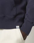 Merz Hooded Zip Jacket 13 Oz Relaxed Fit Denim Blue-Men's Sweatshirts-Brooklyn-Vancouver-Yaletown-Canada