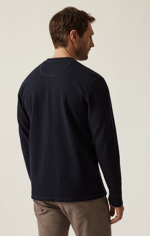 34 Heritage LS Henley Navy-Men&#39;s T-Shirts-Brooklyn-Vancouver-Yaletown-Canada