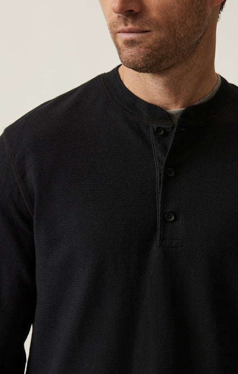 34 Heritage LS Henley Black-Men&#39;s T-Shirts-Brooklyn-Vancouver-Yaletown-Canada