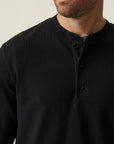 34 Heritage LS Henley Black-Men's T-Shirts-Brooklyn-Vancouver-Yaletown-Canada