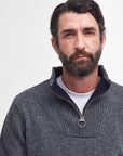 Barbour Nelson Essential Half Zip Jumper Storm Grey-Men's Sweaters-Brooklyn-Vancouver-Yaletown-Canada