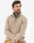 Barbour Jacket Nelson Essential Half Zip Stone-Men's Jackets-Brooklyn-Vancouver-Yaletown-Canada