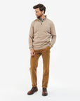 Barbour Jacket Nelson Essential Half Zip Stone-Men's Jackets-Brooklyn-Vancouver-Yaletown-Canada