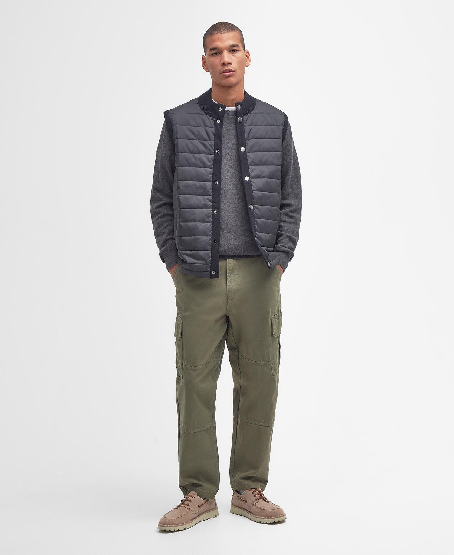 Barbour Jacket Essential Gilet Charcoal-Men&#39;s Jackets-Brooklyn-Vancouver-Yaletown-Canada