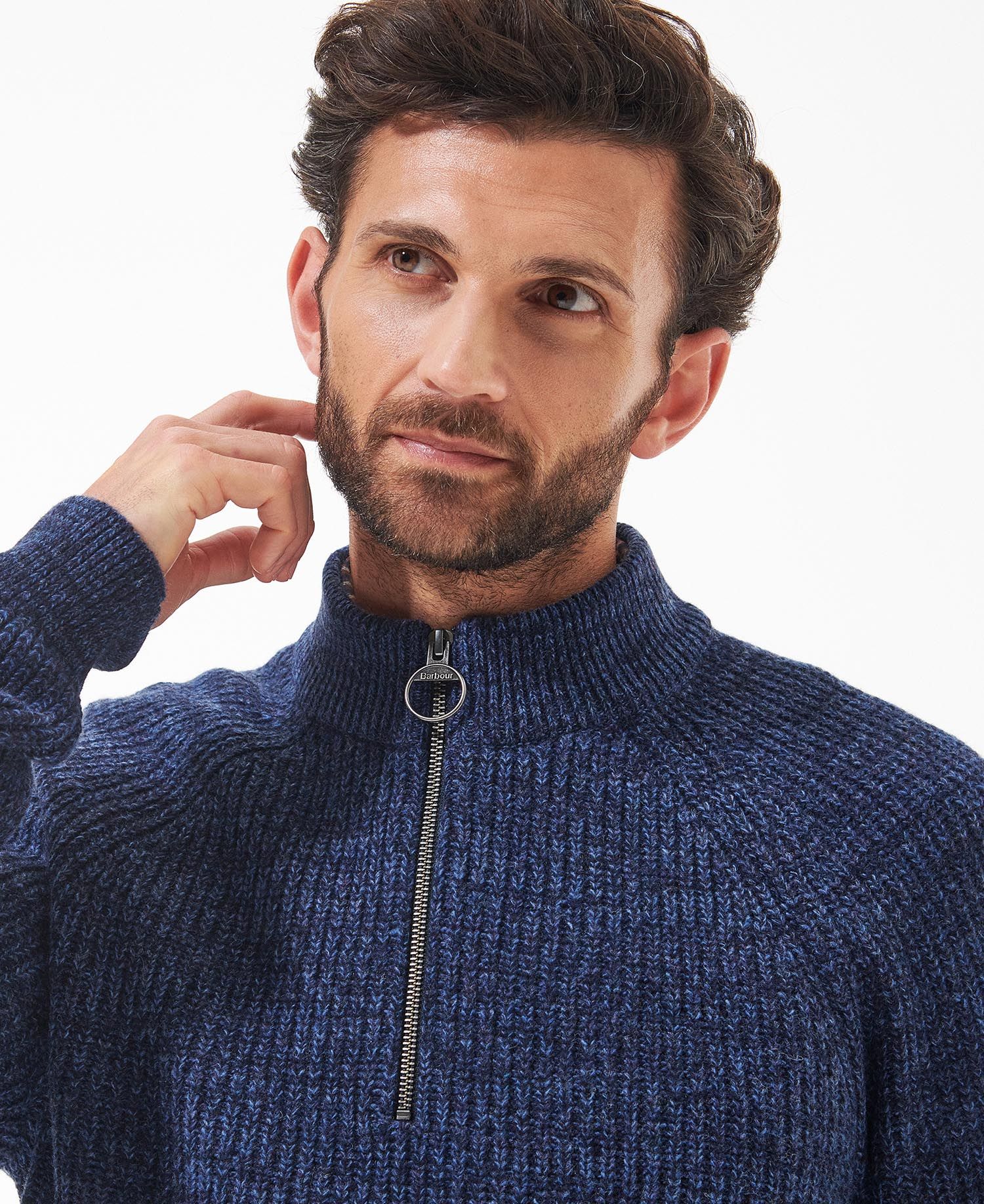 Barbour Sweater Horseford Half Zip Navy