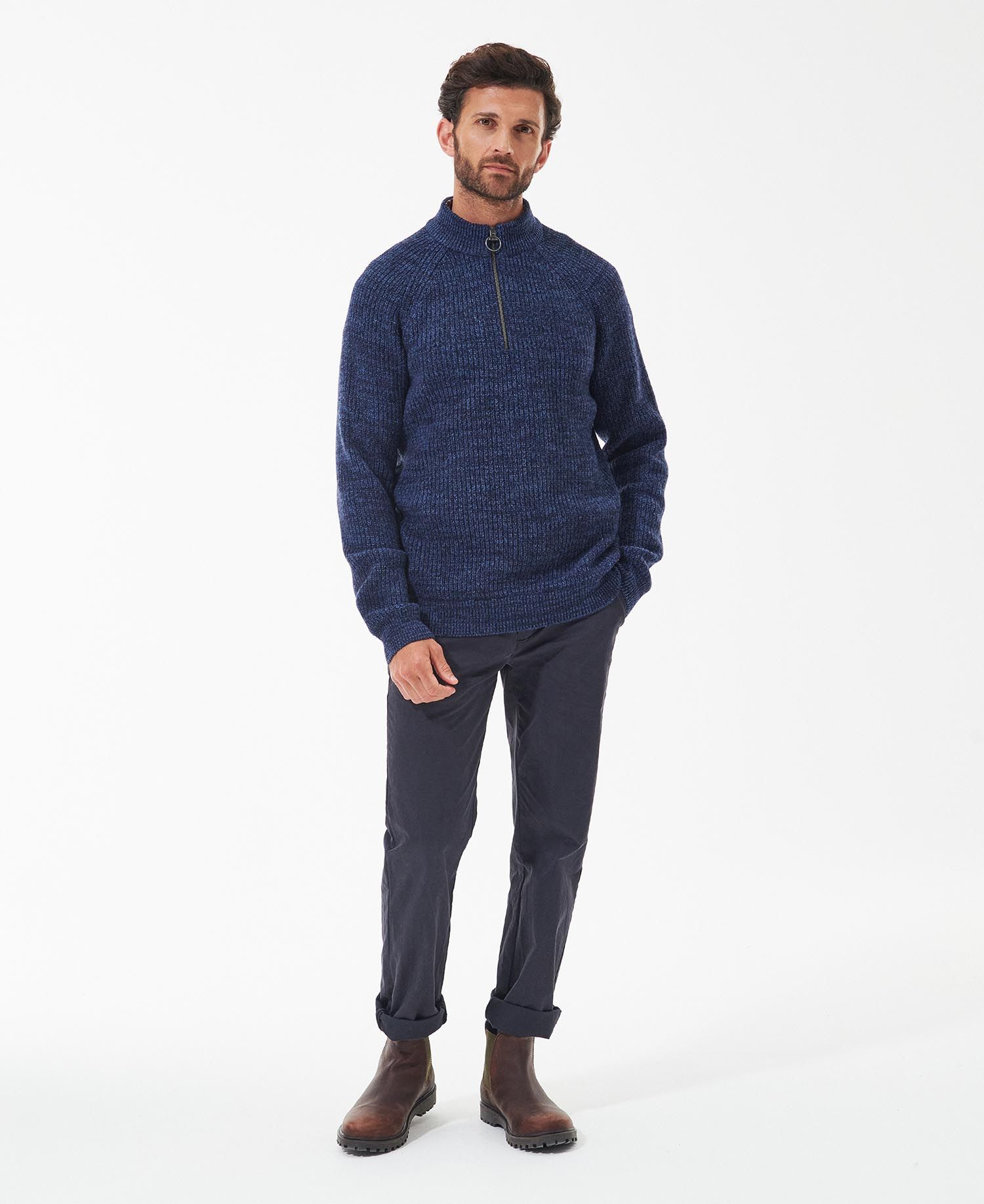 Barbour Sweater Horseford Half Zip Navy-Men&#39;s Sweaters-Brooklyn-Vancouver-Yaletown-Canada