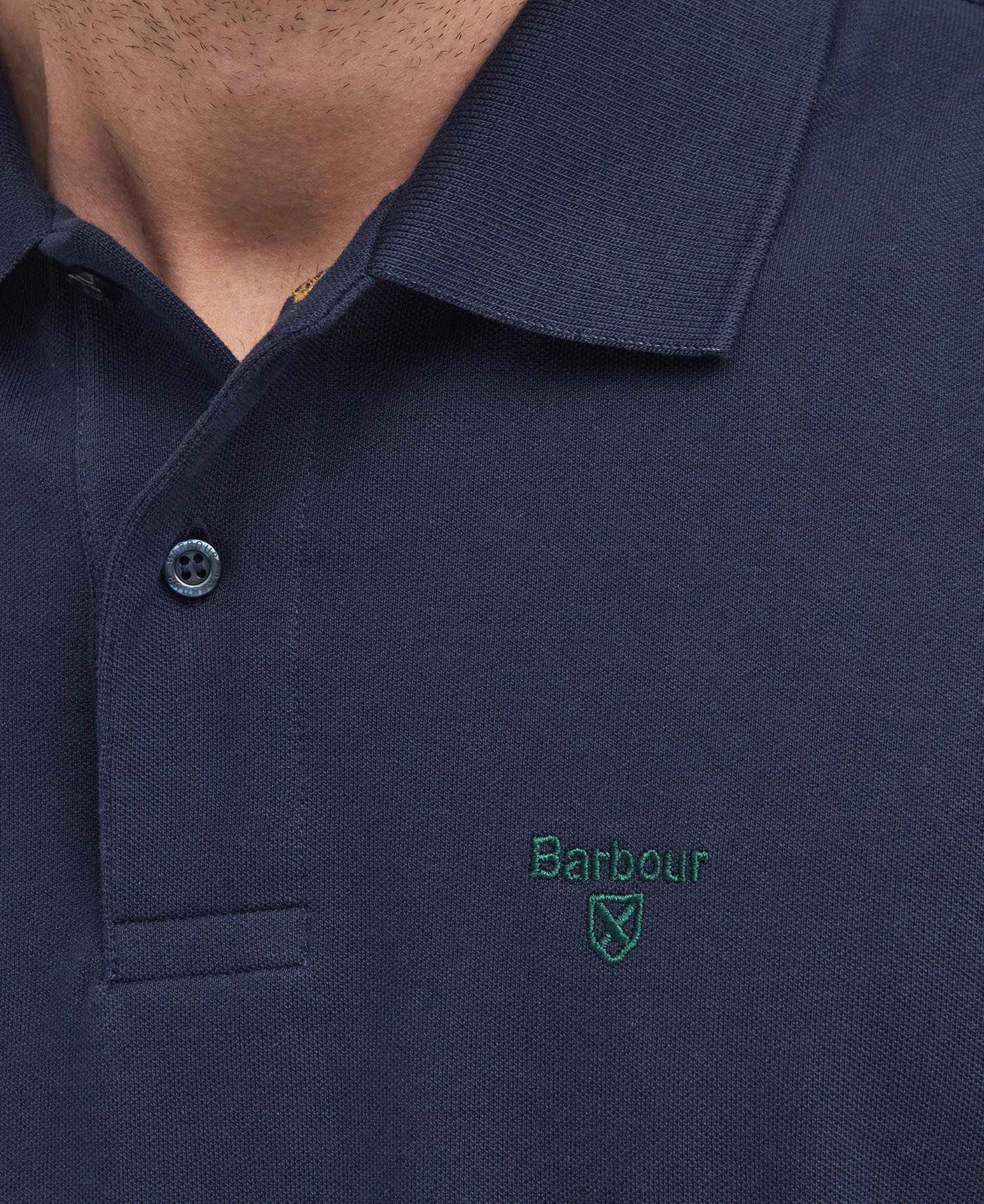 Barbour Tee Shirt Lightweight Polo Navy-Men&#39;s T-Shirts-Brooklyn-Vancouver-Yaletown-Canada