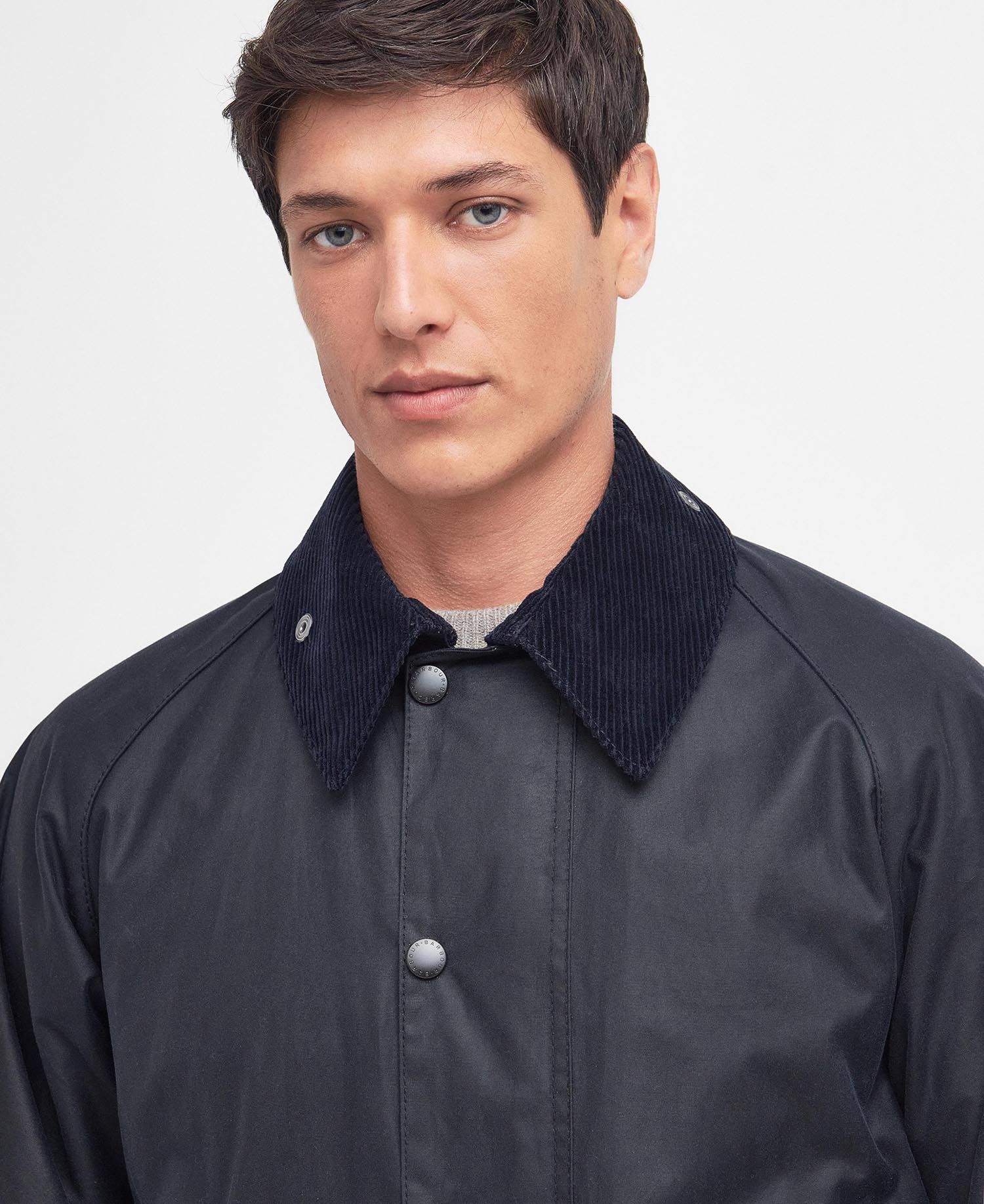 Barbour Beaufort Waxed Jacket Navy-Men&#39;s Coats-Brooklyn-Vancouver-Yaletown-Canada