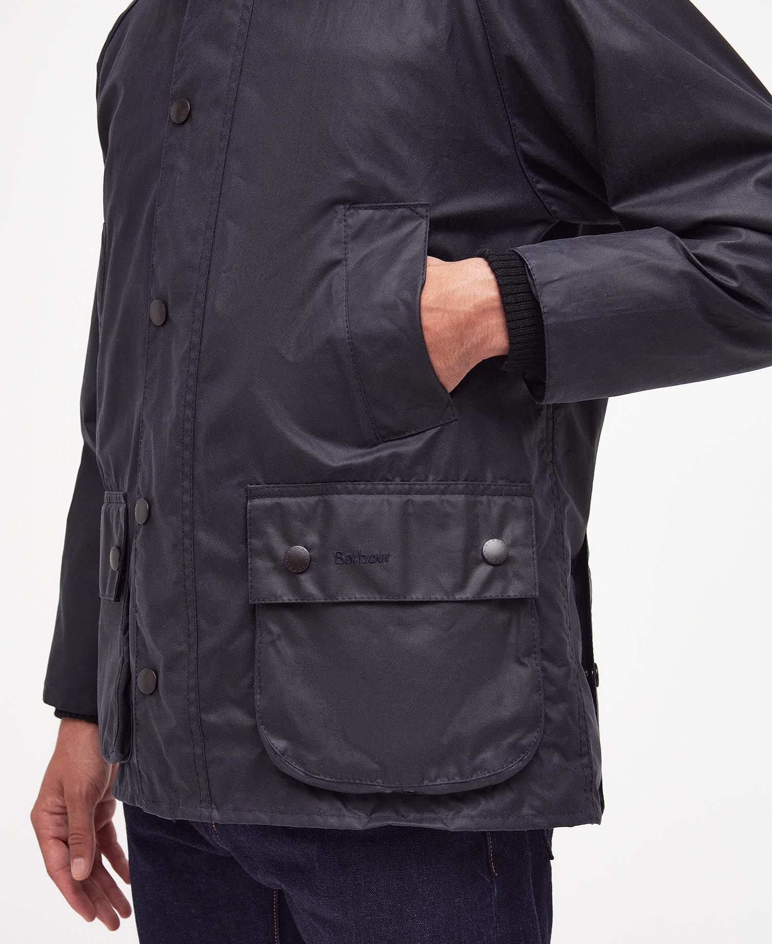 Barbour Bedale Wax Coat - Navy-Men&#39;s Coats-Brooklyn-Vancouver-Yaletown-Canada