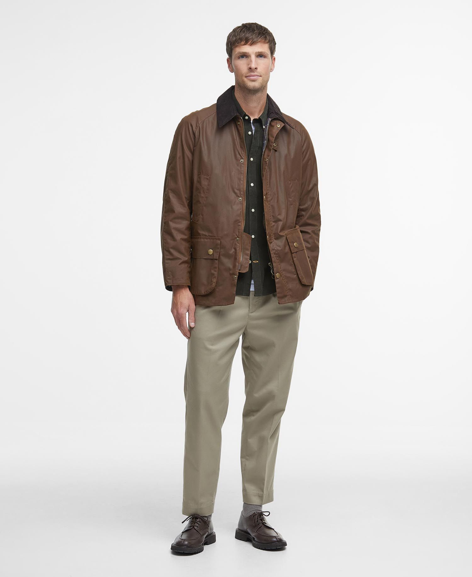 Barbour Coat Ashby Wax Bark-Men's Coats-Brooklyn-Vancouver-Yaletown-Canada