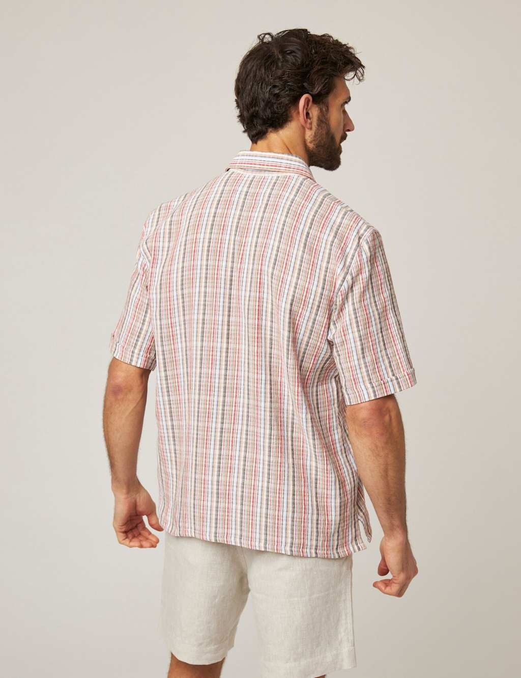 Peregrine Beach Shirt SS Candy Stripe-Men&#39;s Shirts-Brooklyn-Vancouver-Yaletown-Canada