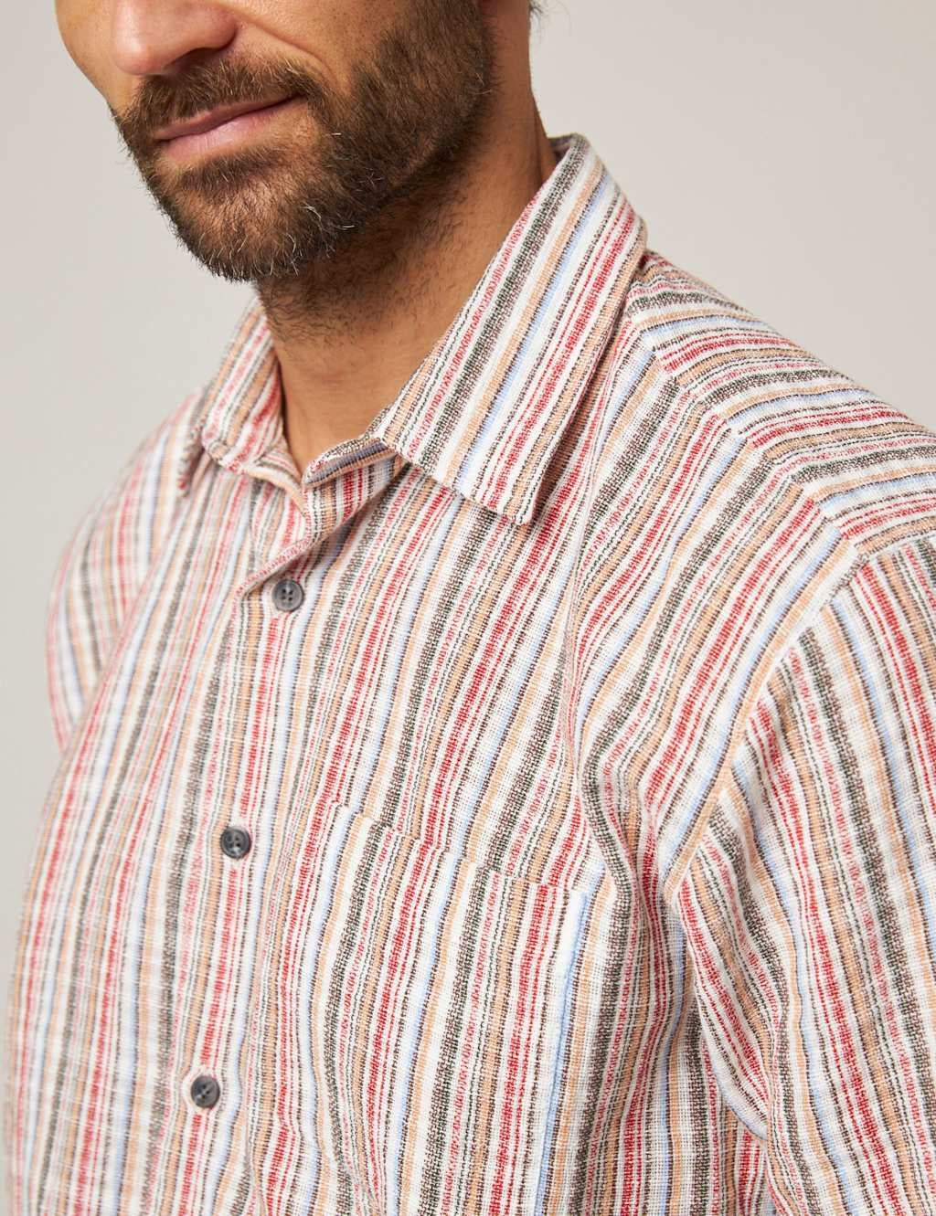 Peregrine Beach Shirt SS Candy Stripe-Men&#39;s Shirts-Brooklyn-Vancouver-Yaletown-Canada