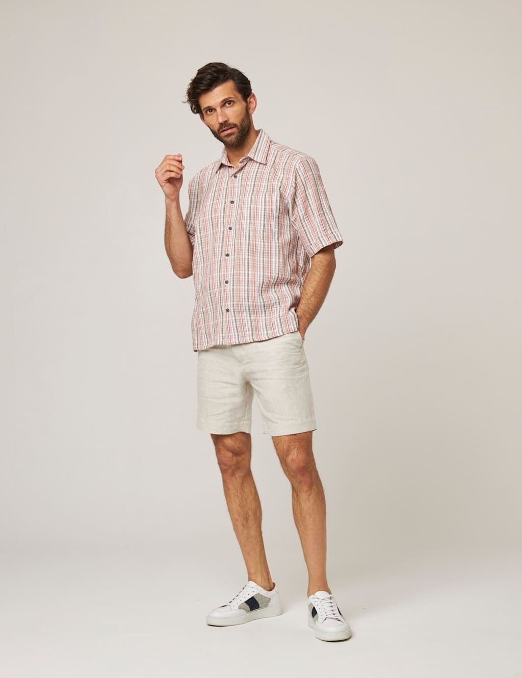 Peregrine Beach Shirt SS Candy Stripe-Men&#39;s Shirts-Brooklyn-Vancouver-Yaletown-Canada