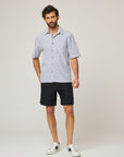 Peregrine Beach Shirt SS Blue White Stripe-Men's Shirts-Brooklyn-Vancouver-Yaletown-Canada