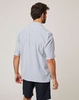 Peregrine Beach Shirt SS Blue White Stripe-Men's Shirts-Brooklyn-Vancouver-Yaletown-Canada