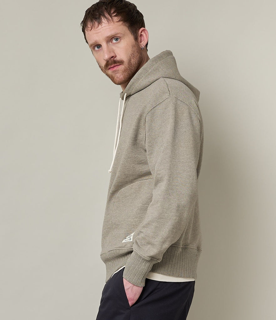 Merz Hoodie 19 Oz Relaxed Fit Grey Melange Vintage-Men&#39;s Sweatshirts-Brooklyn-Vancouver-Yaletown-Canada