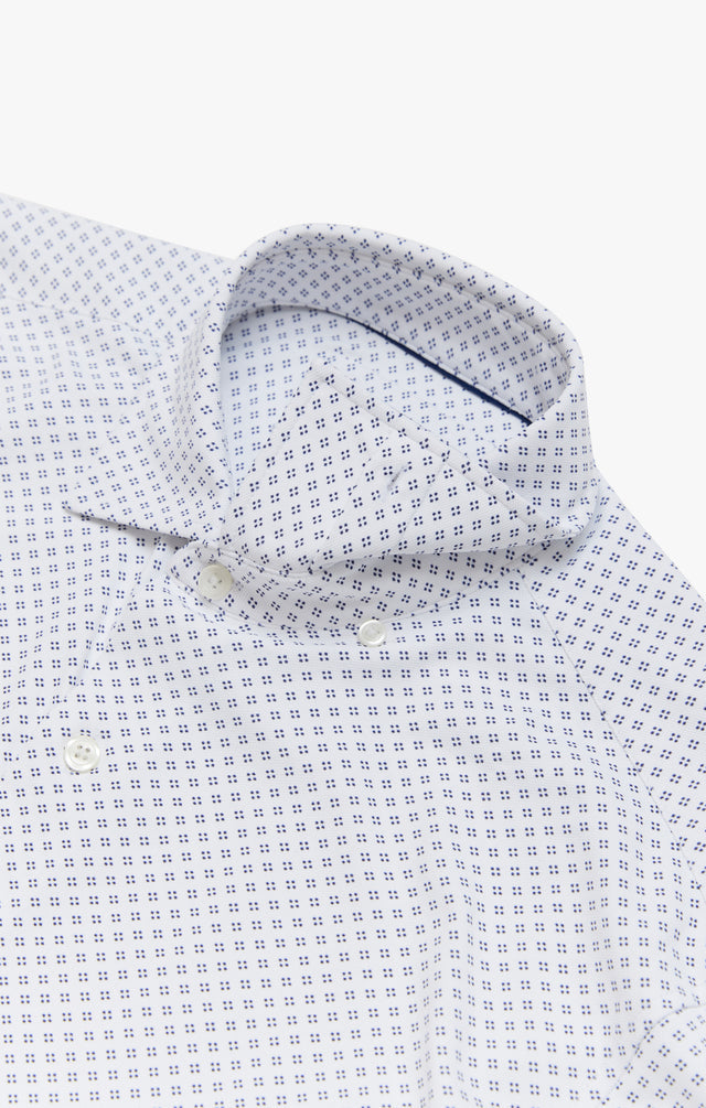 34 Heritage Diamond Dot Shirt White SS24-Men&#39;s Shirts-Brooklyn-Vancouver-Yaletown-Canada