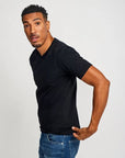 Easy Mondays V-Neck SS Cotton T-Shirt Black-Men's T-Shirts-Brooklyn-Vancouver-Yaletown-Canada