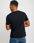 Easy Mondays V-Neck SS Cotton T-Shirt Black-Men's T-Shirts-Brooklyn-Vancouver-Yaletown-Canada