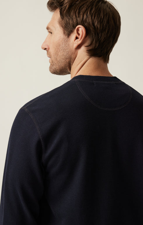 34 Heritage LS Henley Navy-Men&#39;s T-Shirts-Brooklyn-Vancouver-Yaletown-Canada