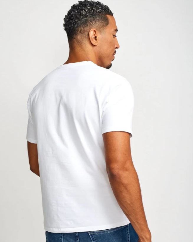 Easy Mondays V-Neck SS Cotton T-Shirt White-Men's T-Shirts-Brooklyn-Vancouver-Yaletown-Canada