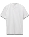 Easy Mondays V-Neck SS Cotton T-Shirt White-Men's T-Shirts-Brooklyn-Vancouver-Yaletown-Canada