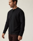 34 Heritage LS Henley Black-Men's T-Shirts-Brooklyn-Vancouver-Yaletown-Canada