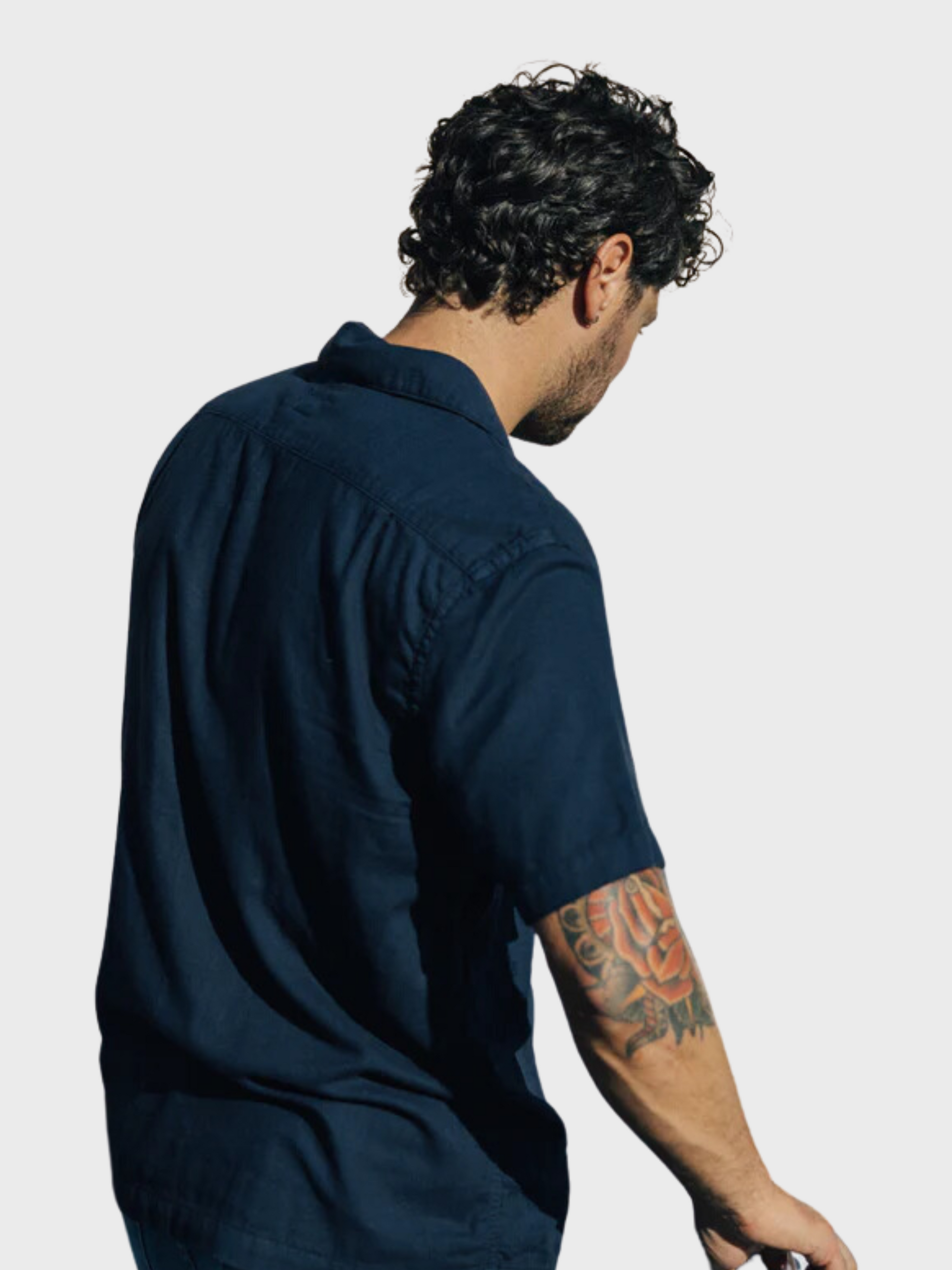 Kato The Wrench SS WGauze Organic Button Up Navy SS24-Men&#39;s Shirts-Brooklyn-Vancouver-Yaletown-Canada