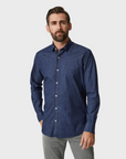 34 Heritage Shirt Denim Med Blue-Men's Shirts-S-Brooklyn-Vancouver-Yaletown-Canada