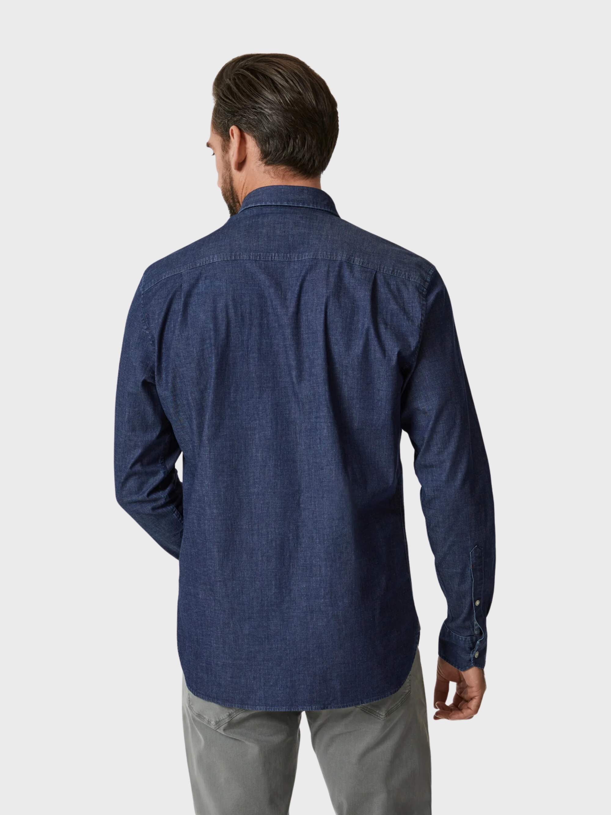 34 Heritage Shirt Denim Med Blue-Men's Shirts-Brooklyn-Vancouver-Yaletown-Canada