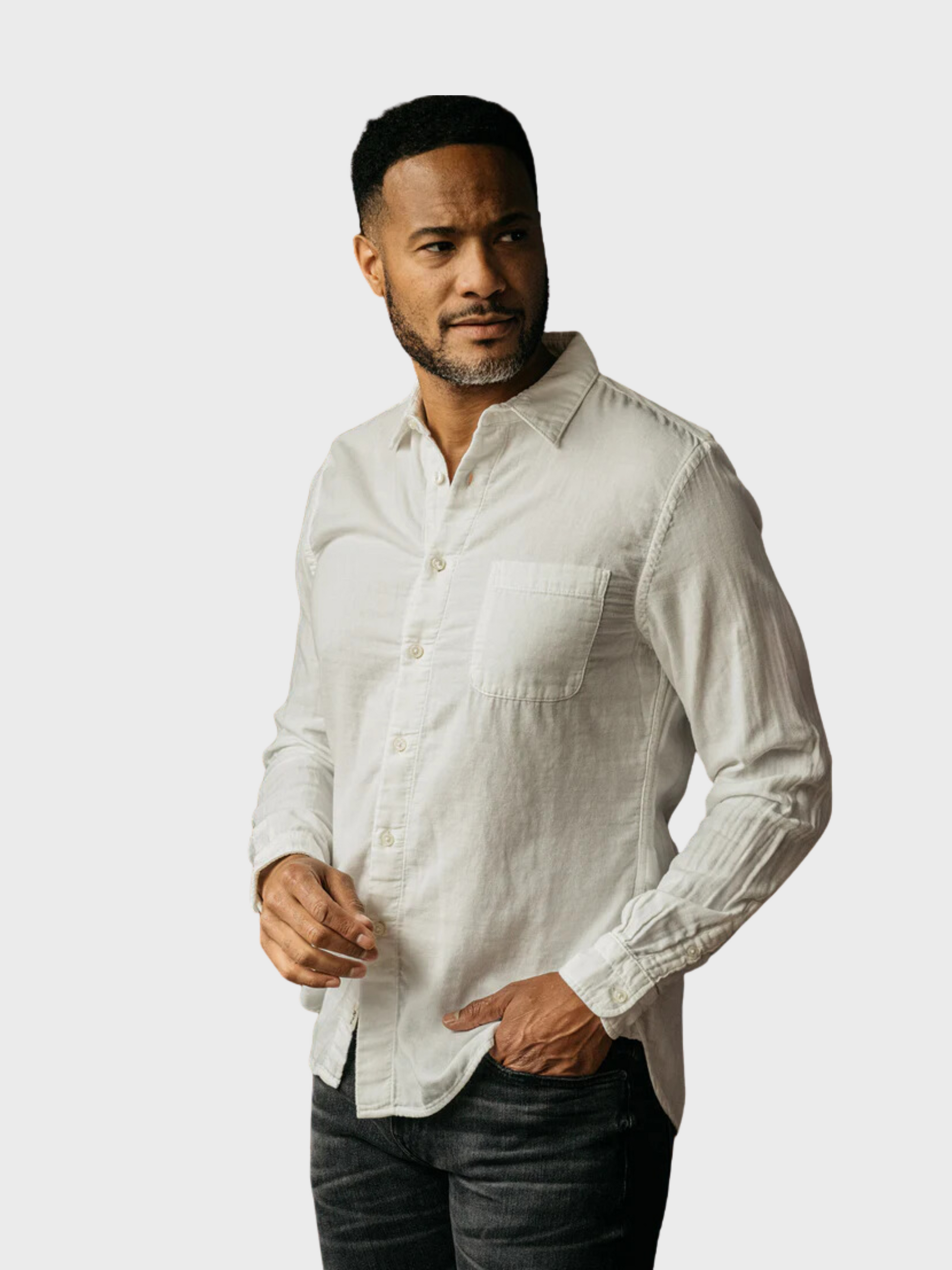 Kato Gauze Ripper Shirt White-Men's Shirts-S-Brooklyn-Vancouver-Yaletown-Canada