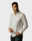 Kato Gauze Ripper Shirt White-Men's Shirts-S-Brooklyn-Vancouver-Yaletown-Canada