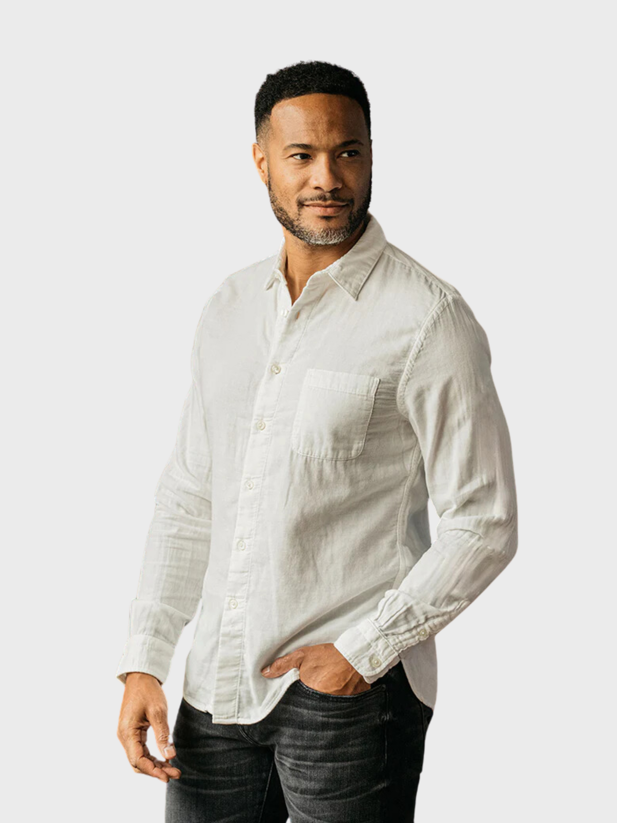 Kato Gauze Ripper Shirt White-Men's Shirts-Brooklyn-Vancouver-Yaletown-Canada