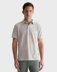 AG Bryce SS Polo Tee Oyster Shore SS24-Men's T-Shirts-S-Brooklyn-Vancouver-Yaletown-Canada