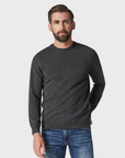 34 Heritage Sweater Cashmere Crew Neck Charcoal-Men's Sweaters-S-Brooklyn-Vancouver-Yaletown-Canada