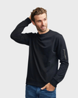 Easy Mondays Sweatshirt Crew Neck Black-Men's Sweatshirts-Brooklyn-Vancouver-Yaletown-Canada