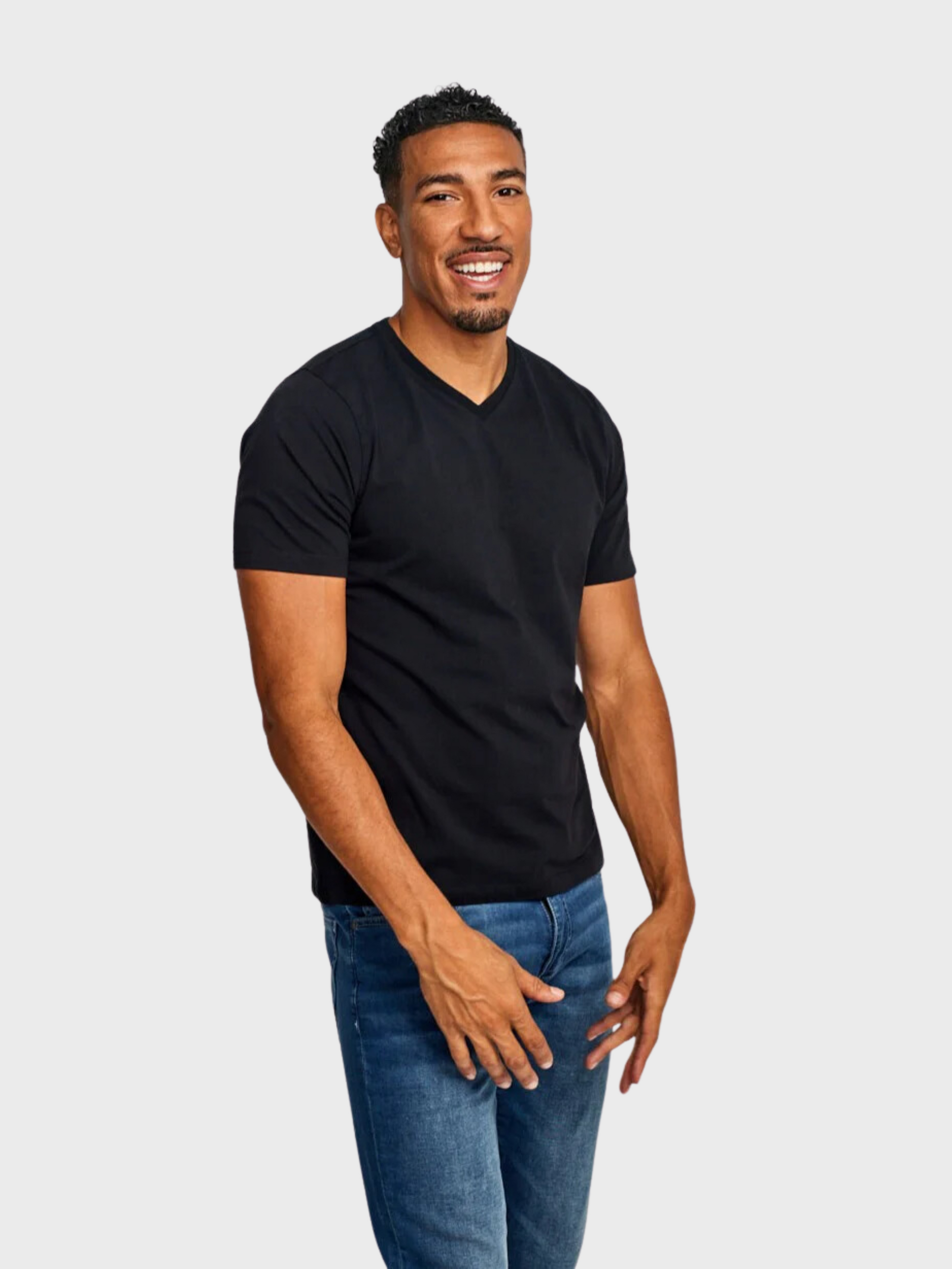 Easy Mondays T Shirt V Neck Black-Men's T-Shirts-Brooklyn-Vancouver-Yaletown-Canada