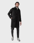 Palto Coat Marcello DBG Top Coat with Vest Nero-Men's Coats-46-Brooklyn-Vancouver-Yaletown-Canada