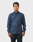 Outclass Shirt Tweed Flannel Indigo-Men's Shirts-S-Brooklyn-Vancouver-Yaletown-Canada