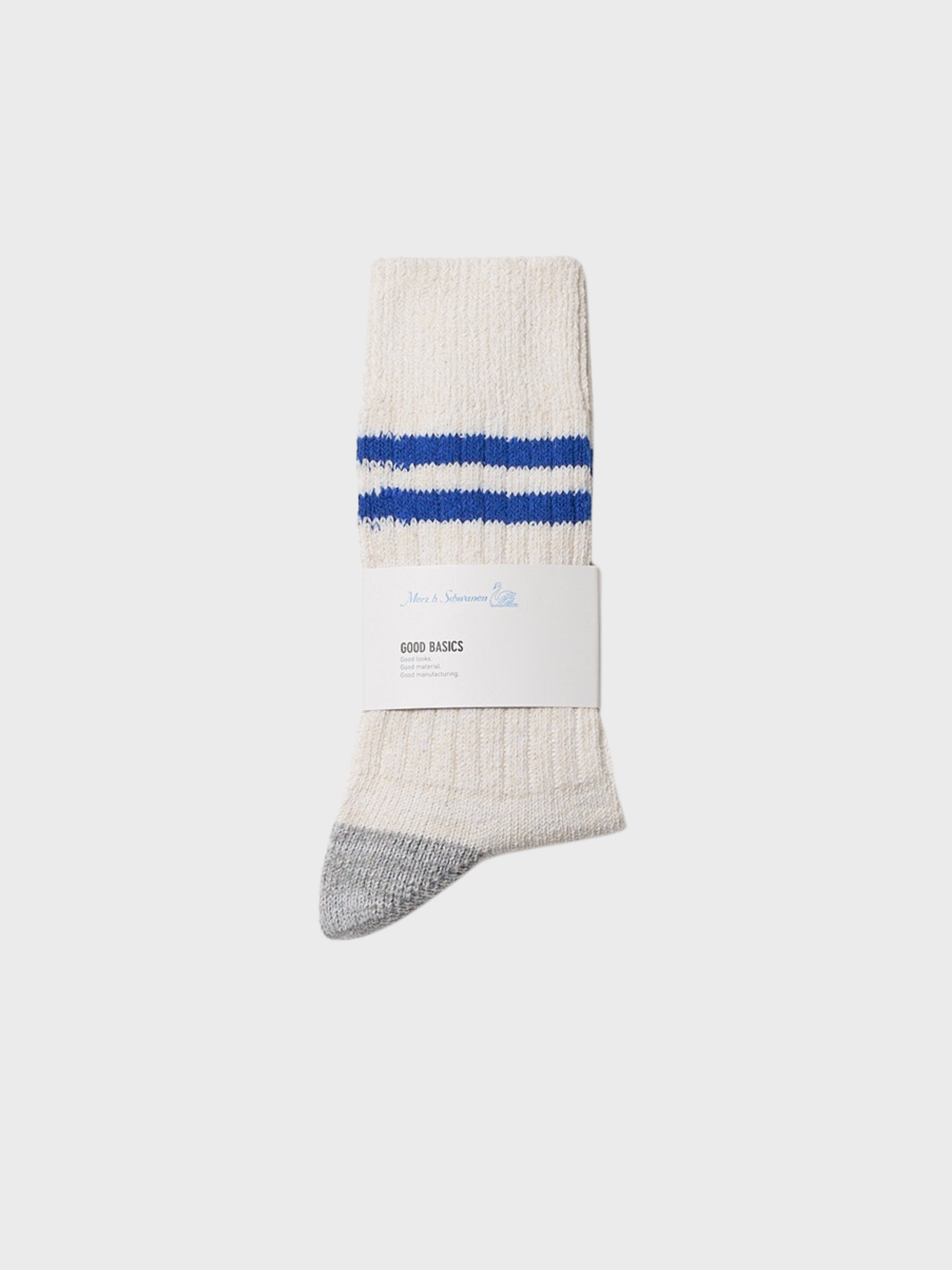 Merz Accessories Striped Socks Nature Swan Blue-Men's Accessories-Brooklyn-Vancouver-Yaletown-Canada